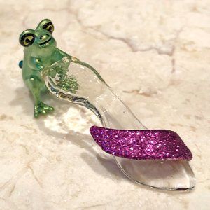 Green Frog Miniature Glass Heel
